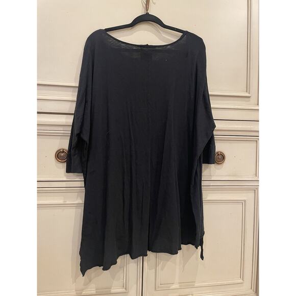 NWT Fresh Produce $55 Black Scoop Neck Blouse Plus Size XXL 100% Cotton - Picture 6 of 7